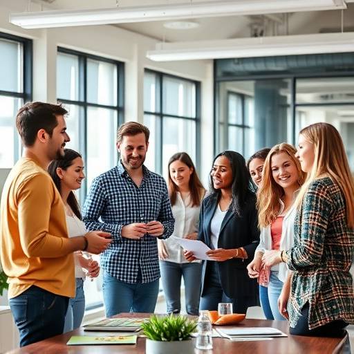Grupo de personas trabajando en equipo colaborativamente
